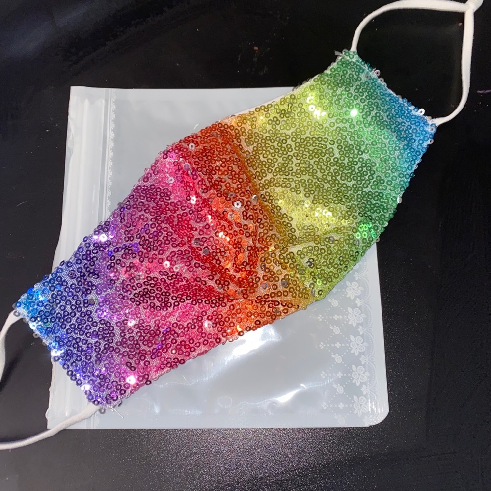 Sequin face mask